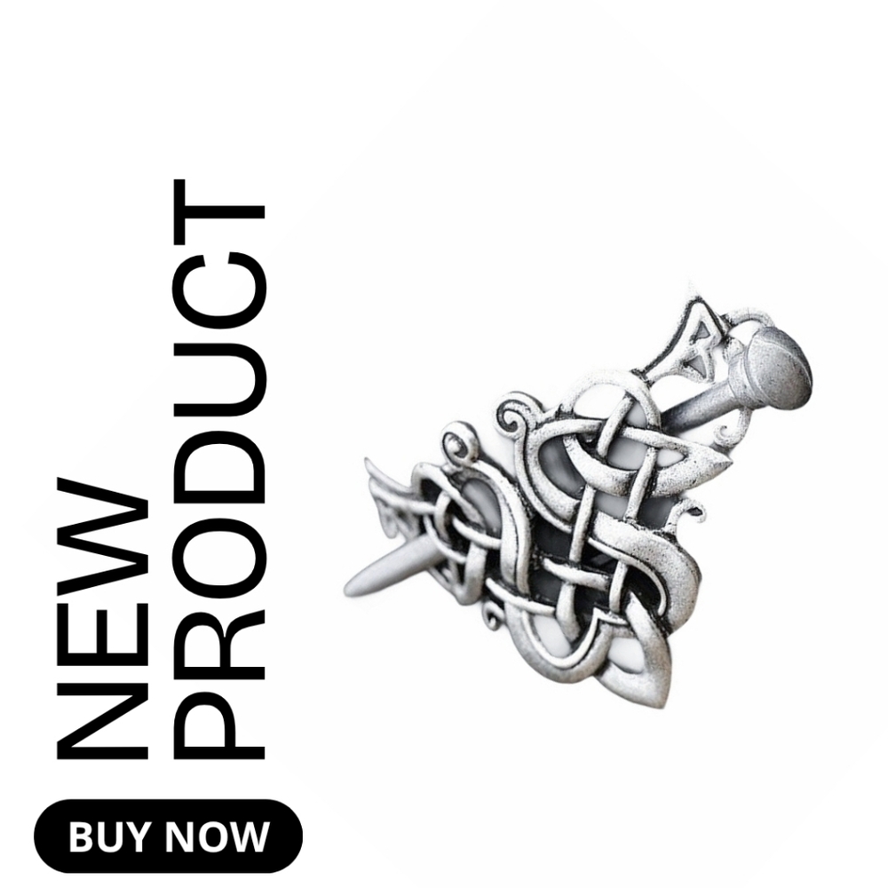 NEW Celtic Knot Shawl Pin - Silver Tone